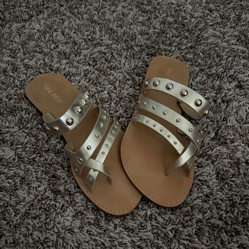 Nine West Metallic Studded Sandals